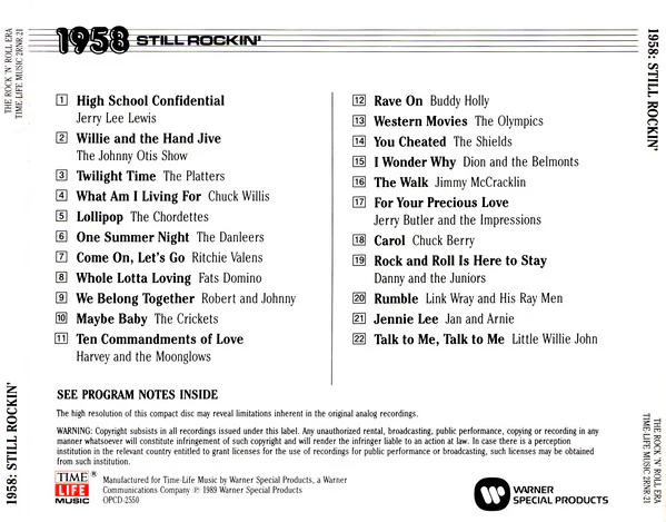Various - 1958 Still Rockin' (CD, Comp, RM) (Mint (M)) - Image 2
