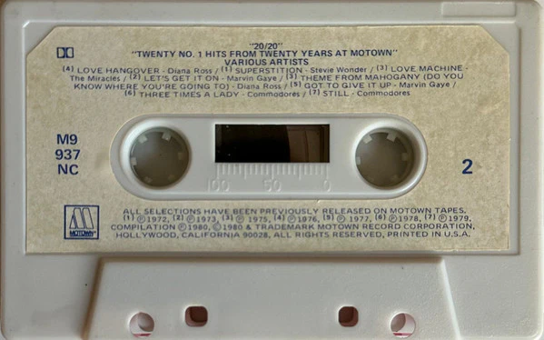 Various - 20/20 Twenty No.1 Hits From Twenty Years At Motown (Cass, Comp) (Near Mint (NM or M-)) - Image 5