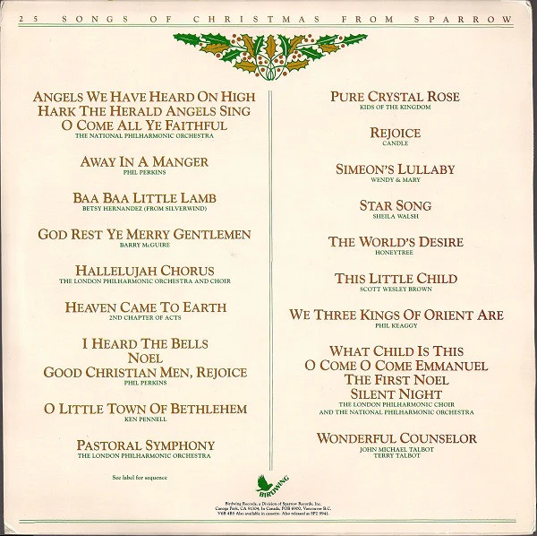 Various - 25 Songs Of Christmas From Sparrow (2xLP) (Very Good Plus (VG+)) - Image 2