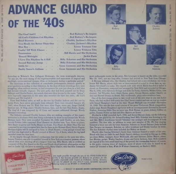 Various - Advance Guard Of The '40s (LP, Comp, Mono) (Near Mint (NM or M-)) - Image 2