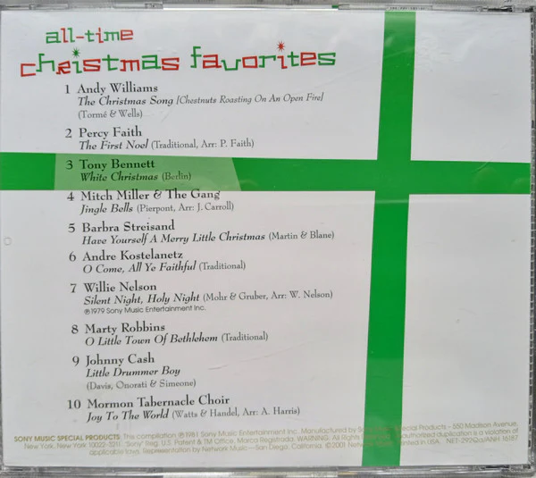 Various - All-Time Christmas Favorites (CD, Comp) (Near Mint (NM or M-)) - Image 2
