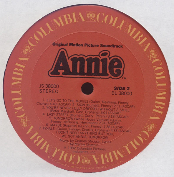 Various - Annie - Original Motion Picture Soundtrack (LP, Album, Ter) (Very Good Plus (VG+)) - Image 4