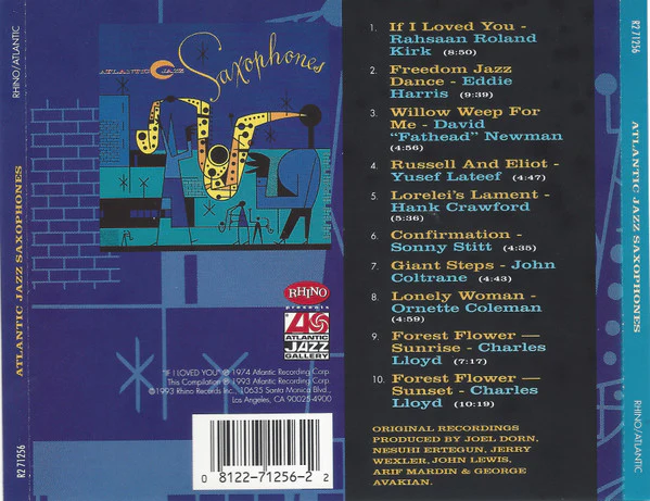 Various - Atlantic Jazz Saxophones (CD, Comp) (Near Mint (NM or M-)) - Image 2
