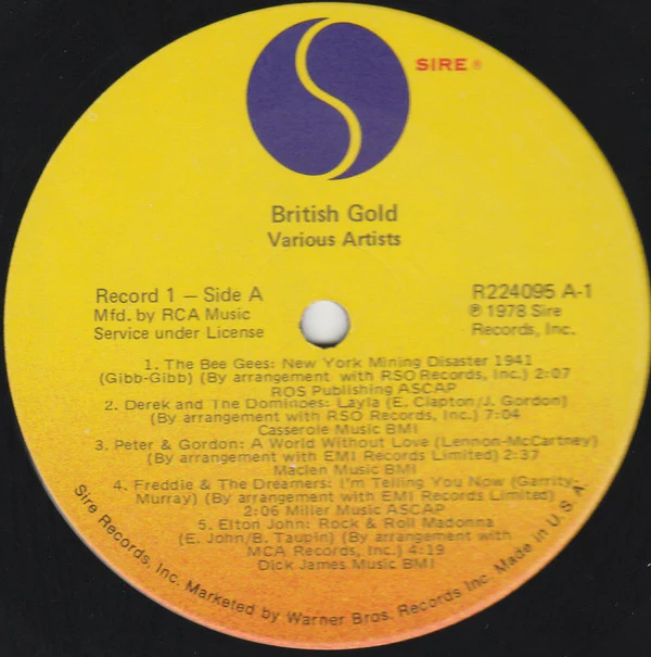 Various - British Gold (2xLP, Comp, Club) (Near Mint (NM or M-)) - Image 2