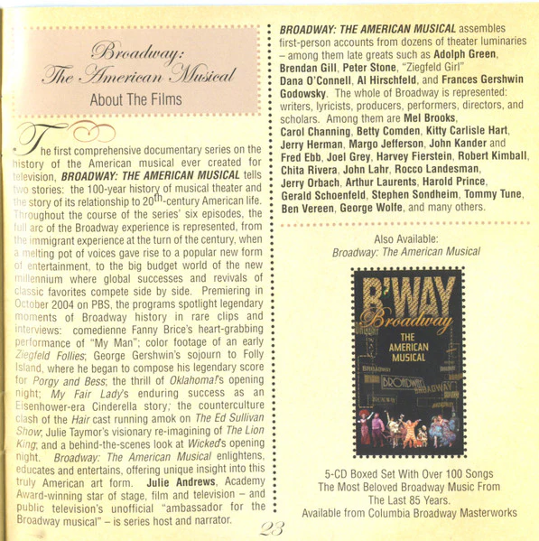 Various - Broadway : The American Musical (Box, Comp + 5xCD, Comp) (Near Mint (NM or M-)) - Image 3