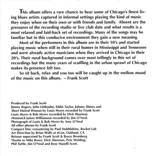 Various - Chicago Blues At Home (CD, Comp, RE) (Near Mint (NM or M-)) - Image 4