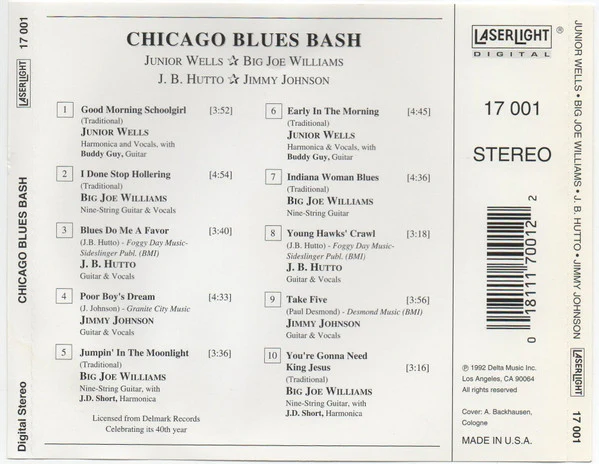 Various - Chicago Blues Bash (CD, Comp) (Near Mint (NM or M-)) - Image 2