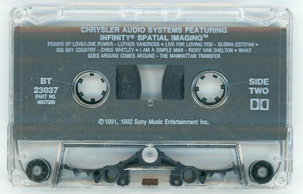 Various - Chrysler Audio Systems Featuring Infinity Spatial Imaging™ (Cass, Comp) (Near Mint (NM or M-)) - Image 3