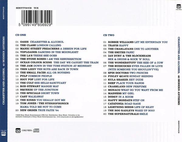 Various - Cigarettes And Alcohol- 40 Modern Anthems (2xCD, Comp) (Near Mint (NM or M-)) - Image 3