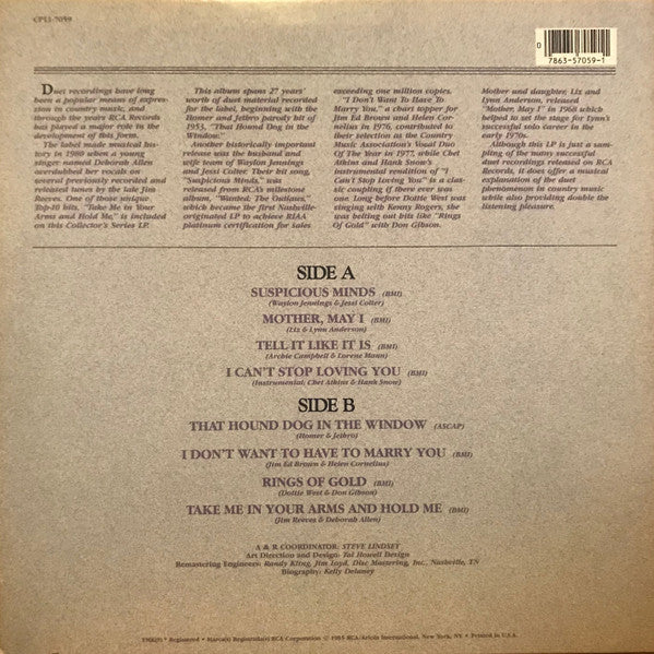 Various - Collector's Series Various: Duets (LP, Comp) (Very Good Plus (VG+)) - Image 2