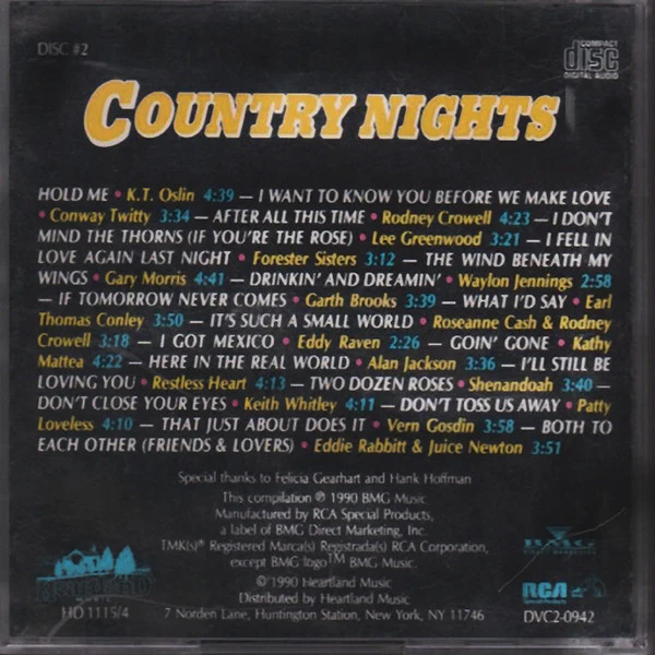 Various - Country Nights (2xCD, Comp, Club) (Near Mint (NM or M-)) - Image 3