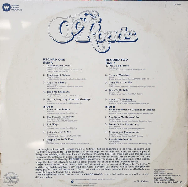 Various - Crossroads (2xLP, Comp, Gol) (Very Good Plus (VG+)) - Image 3