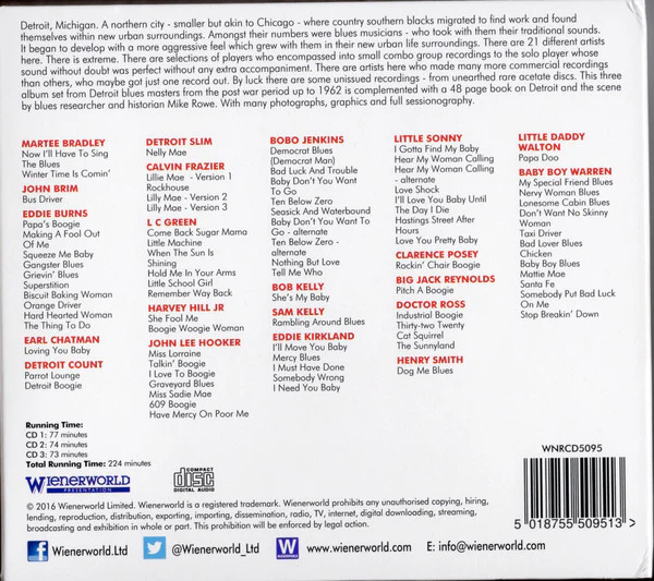 Various - Down Home Blues - Detroit - Detroit Special (3xCD, Comp, RM, Dig + Box) (Near Mint (NM or M-)) - Image 4