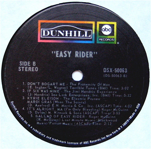 Various - Easy Rider (Music From The Soundtrack) (LP, Album, Ter) (Good Plus (G+)) - Image 4