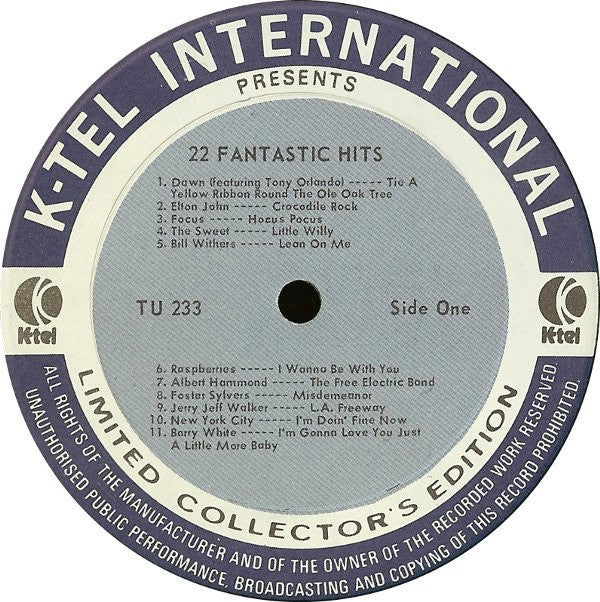 Various - Fantastic 22 Original Hits 22 Original Stars (LP, Comp, Ltd, Son) (Very Good Plus (VG+)) - Image 3