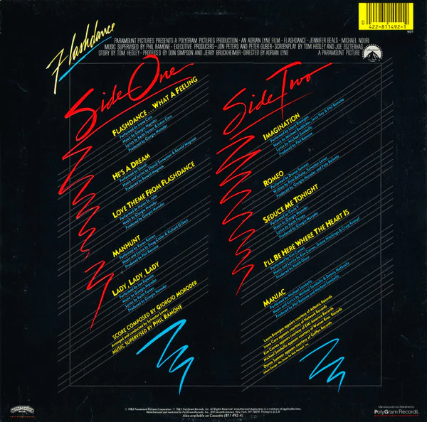Various - Flashdance (Original Soundtrack From The Motion Picture) (LP, Album, 53) (Very Good Plus (VG+)) - Image 2