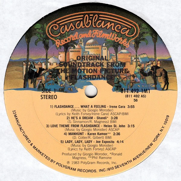 Various - Flashdance (Original Soundtrack From The Motion Picture) (LP, Album, Club, 56;) (Very Good Plus (VG+)) - Image 3