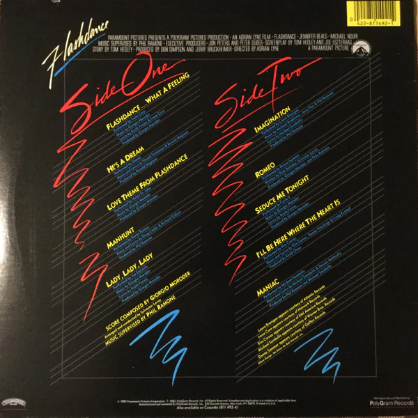 Various - Flashdance (Original Soundtrack From The Motion Picture) (LP, Album, M/Print, 53 ) (Near Mint (NM or M-)) - Image 2