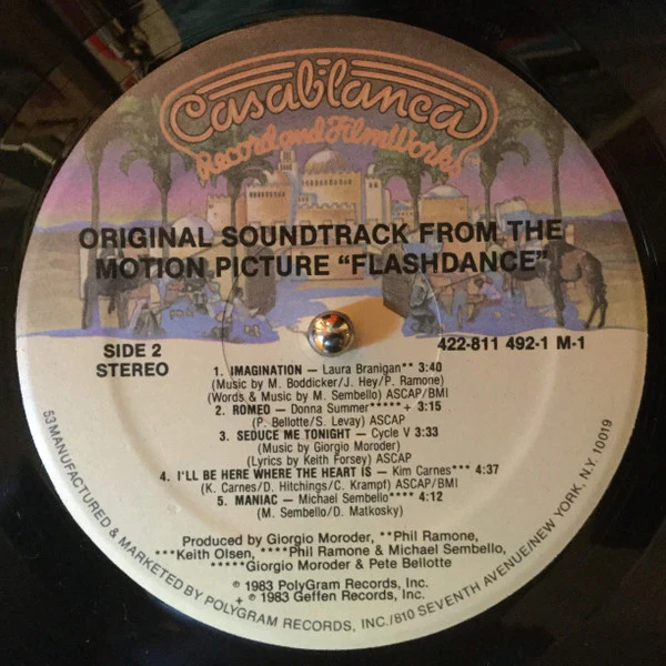 Various - Flashdance (Original Soundtrack From The Motion Picture) (LP, Album, M/Print, 53 ) (Near Mint (NM or M-)) - Image 4