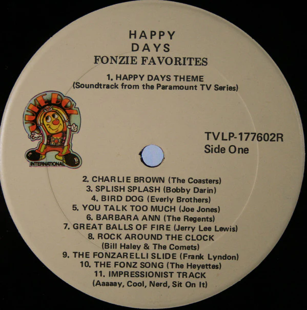 Various - Fonzie Favorites (LP, Comp) (Very Good (VG)) - Image 3