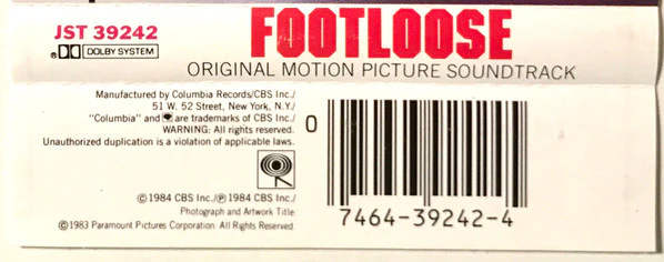 Various - Footloose (Original Motion Picture Soundtrack) (Cass, Album, Bei) (Very Good Plus (VG+)) - Image 2