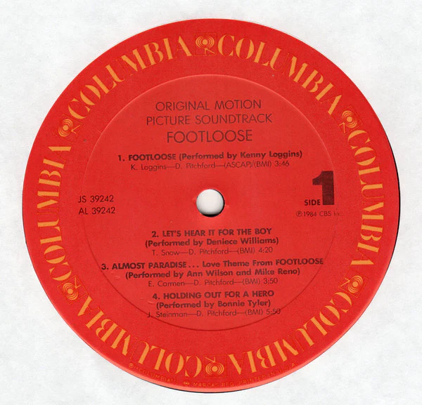 Various - Footloose (Original Motion Picture Soundtrack) (LP, Comp, Car) (Near Mint (NM or M-)) - Image 3