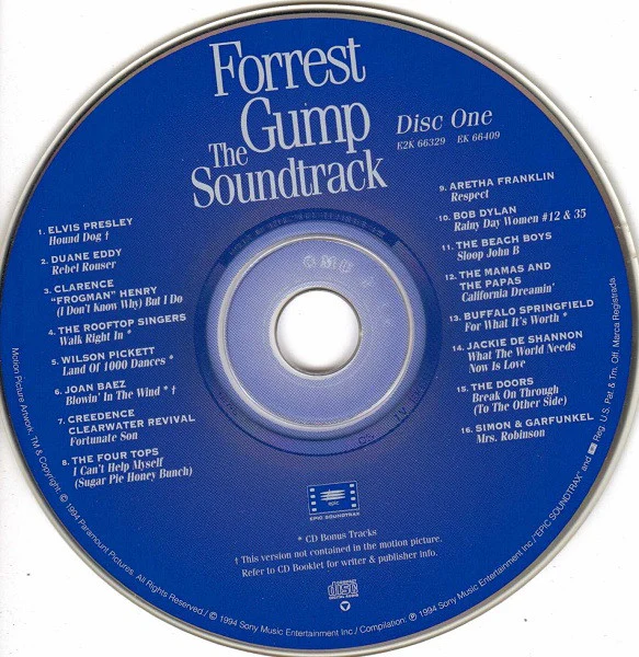Various - Forrest Gump (The Soundtrack) (2xCD, Comp) (Very Good Plus (VG+)) - Image 3