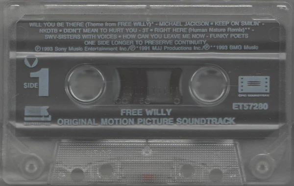 Various - Free Willy - Original Motion Picture Soundtrack (Cass, Comp) (Near Mint (NM or M-)) - Image 4