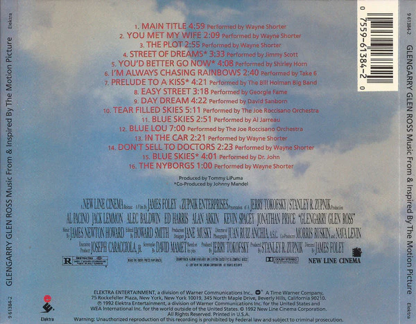 Various - Glengarry Glen Ross (Music From & Inspired By The Motion Picture) (CD, Album) (Near Mint (NM or M-)) - Image 2