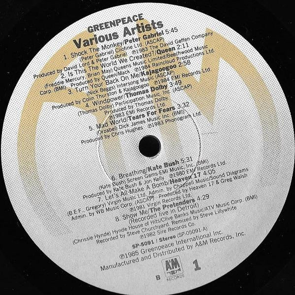 Various - Greenpeace (LP, Comp, B -) (Near Mint (NM or M-)) - Image 2