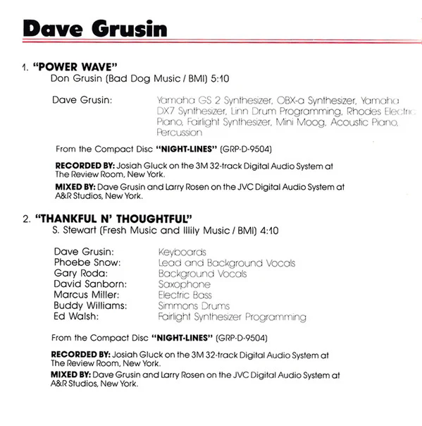 Various - GRP Digital Sampler Limited Edition Jazz Volume #1 (CD, Comp, Ltd, RP) (Good (G)) - Image 2