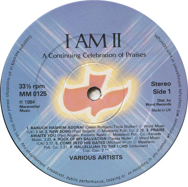 Various - I Am II: A Continuing Celebration Of Praises (LP) (Near Mint (NM or M-)) - Image 2