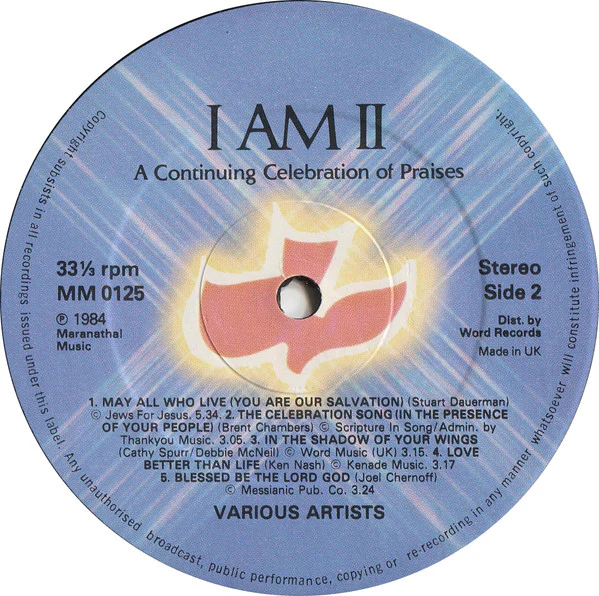 Various - I Am II: A Continuing Celebration Of Praises (LP) (Near Mint (NM or M-)) - Image 3