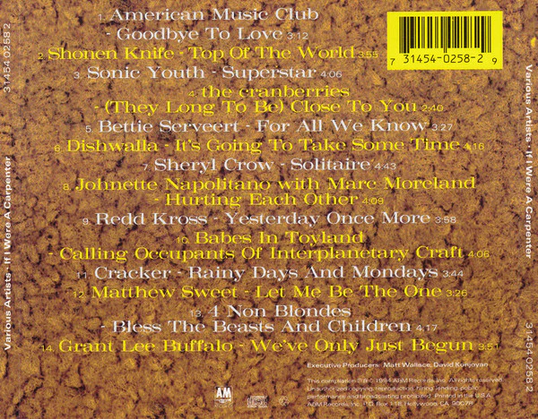 Various - If I Were A Carpenter (CD, Album) (Very Good Plus (VG+)) - Image 2