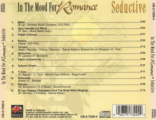 Various - In The Mood For Romance (CD) (Near Mint (NM or M-)) - Image 2