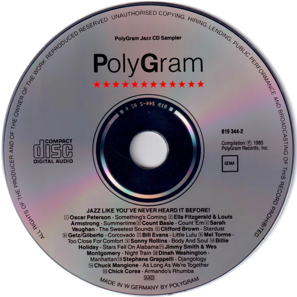 Various - Jazz Like You've Never Heard It Before - Polygram Jazz CD Sampler (CD, Comp, RM) (Very Good Plus (VG+)) - Image 3