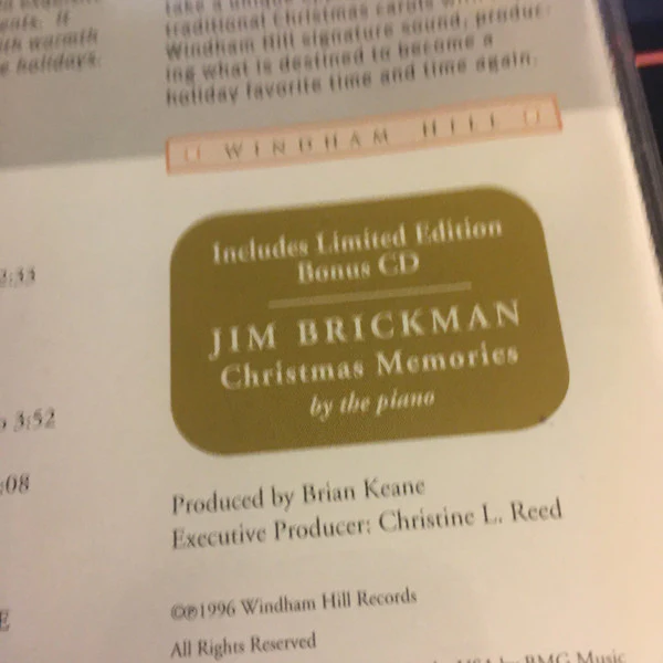 Various, Jim Brickman - The Carols Of Christmas: A Windham Hill Collection / Christmas Memories By The Piano (2xCD, Album, Comp, Ltd) (Very Good Plus (VG+)) - Image 3