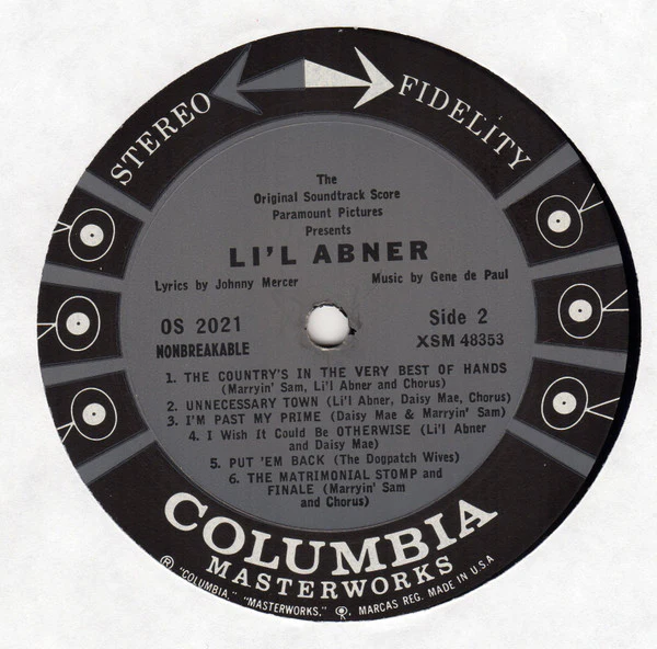 Various - Li'l Abner (The Original Sound-Track Score From The Paramount Picture) (LP, Album) (Very Good (VG)) - Image 4