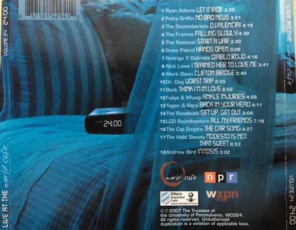 Various - Live At The World Cafe: Vol. 24 - 24:00 (CD, Comp) (Near Mint (NM or M-)) - Image 2