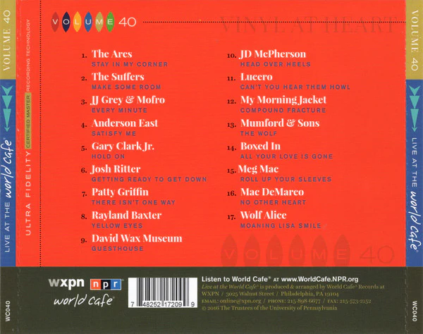 Various - Live At The World Café Volume 40 (CD, Comp) (Very Good Plus (VG+)) - Image 2