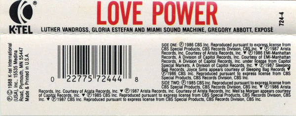 Various - Love Power (Cass, Comp, Dol) (Near Mint (NM or M-)) - Image 2