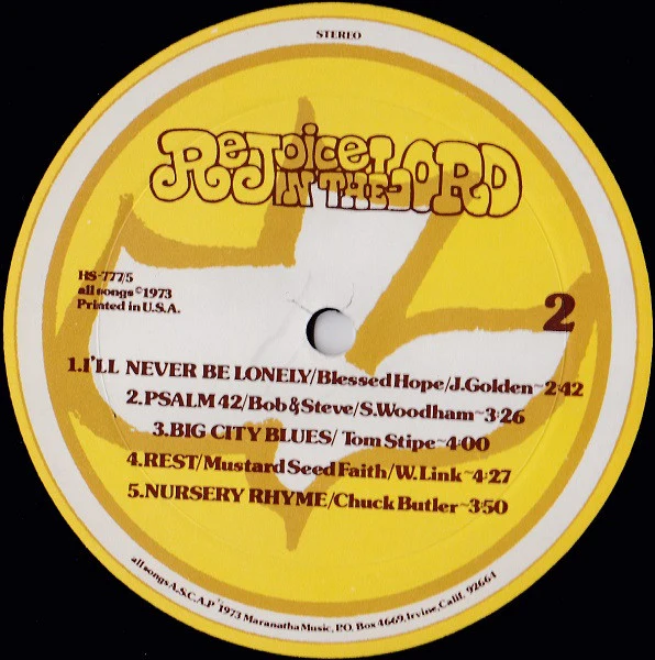 Various - Maranatha 3 (Rejoice In The Lord) (LP, Comp) (Near Mint (NM or M-)) - Image 4