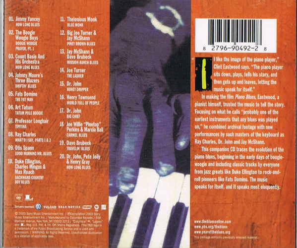 Various - Martin Scorsese Presents The Blues - Piano Blues (CD, Comp) (Very Good Plus (VG+)) - Image 2