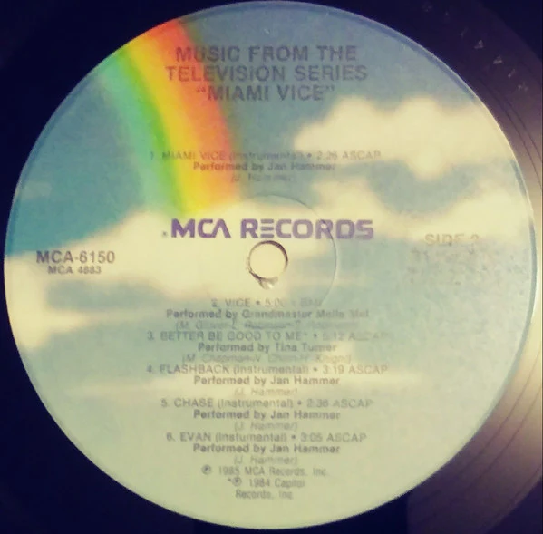 Various - Music From The Television Series "Miami Vice" (LP, Club) (Very Good (VG)) - Image 3