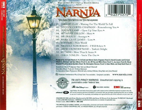 Various - Music Inspired By The Chronicles Of Narnia: The Lion, The Witch And The Wardrobe (CD, Comp, Enh) (Mint (M)) - Image 2