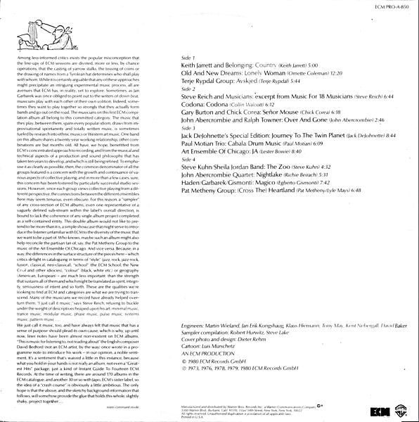 Various - Music With 58 Musicians, Volume One (2xLP, Comp, Promo, Smplr) (Near Mint (NM or M-)) - Image 2