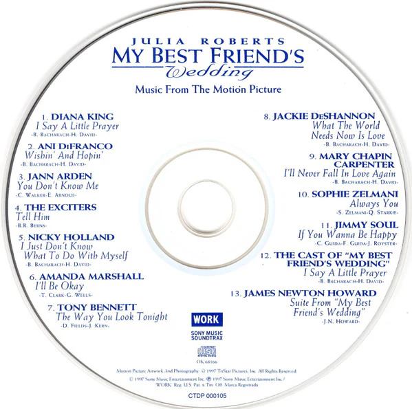 Various - My Best Friend's Wedding (Music From The Motion Picture) (CD, Comp) (Mint (M)) - Image 3