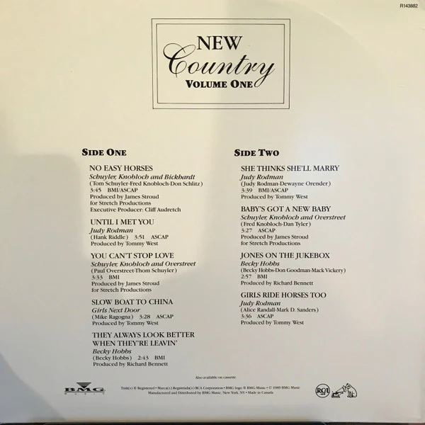 Various - New Country (Volume One) (LP, Album) NEW OLD STOCK - Image 2