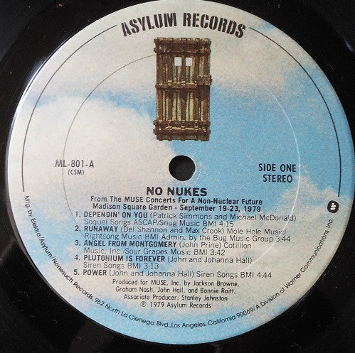 Various - No Nukes - From The Muse Concerts For A Non-Nuclear Future - Madison Square Garden - September 19-23, 1979 (3xLP, Album, San) (Very Good Plus (VG+)) - Image 4