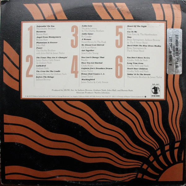 Various - No Nukes - The Muse Concerts For A Non-Nuclear Future (3xLP, Album, CP ) (Very Good Plus (VG+)) - Image 3